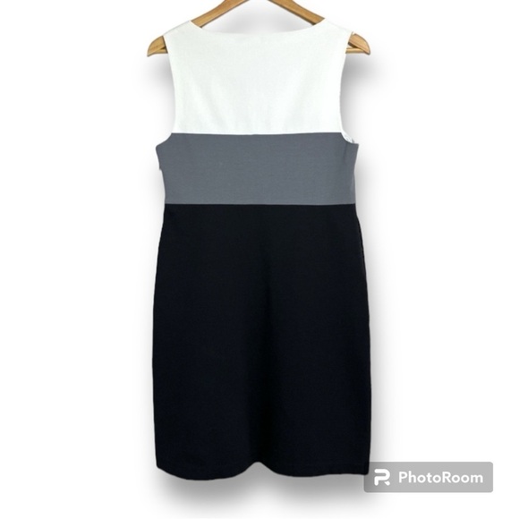 Theory Colorblock Audrey Sleeveless Dress with Pockets Sz 10 - Picture 5 of 17